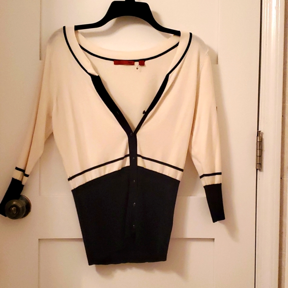 Black and white cardigan